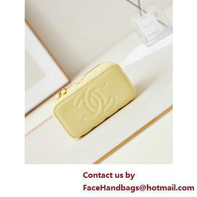 Chanel Lambskin, Resin  &  Gold-Tone Metal Clutch with Chain Bag AP3213 Yellow 2025